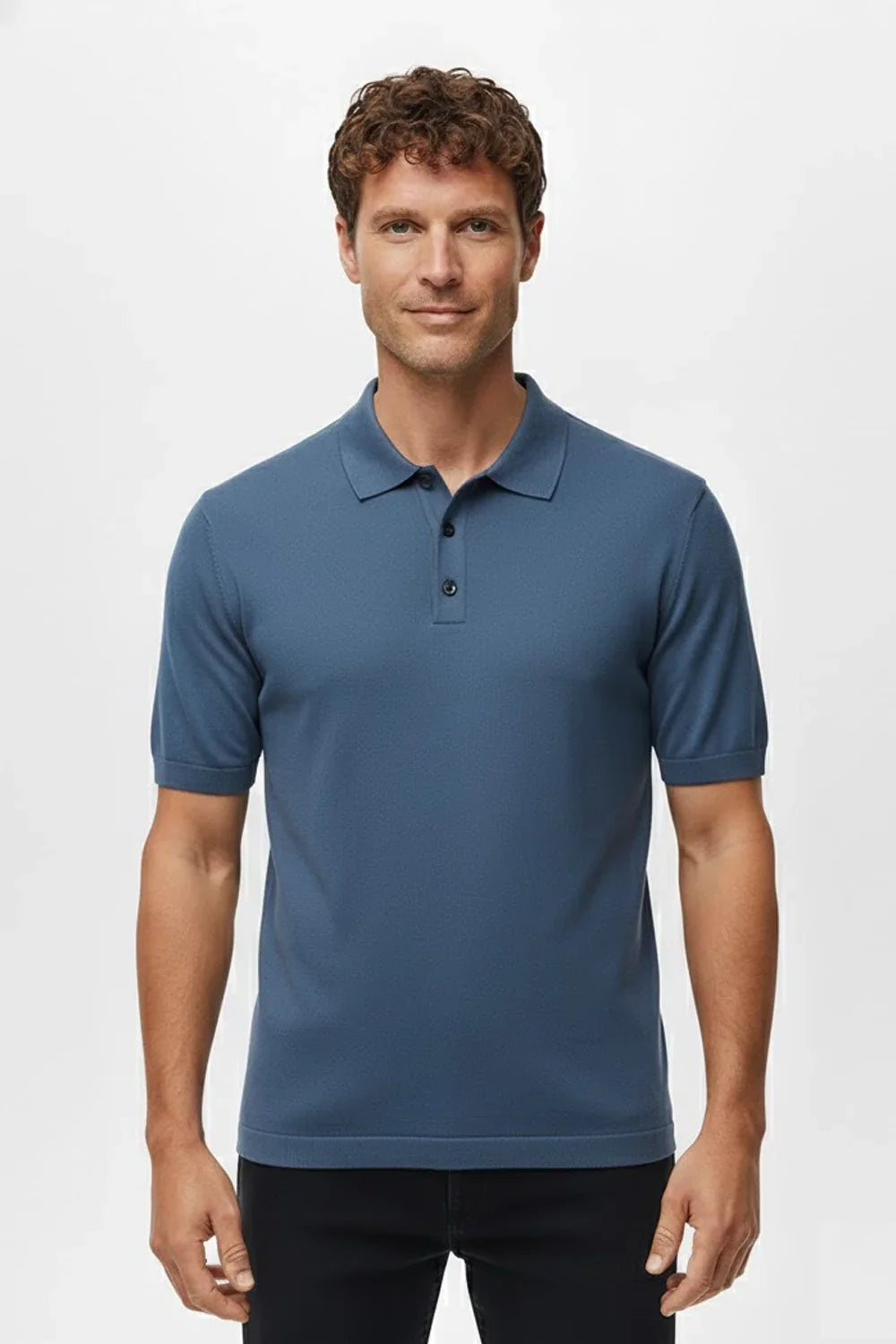 Camisa Polo Masculina em Seda Gelo Alvestore