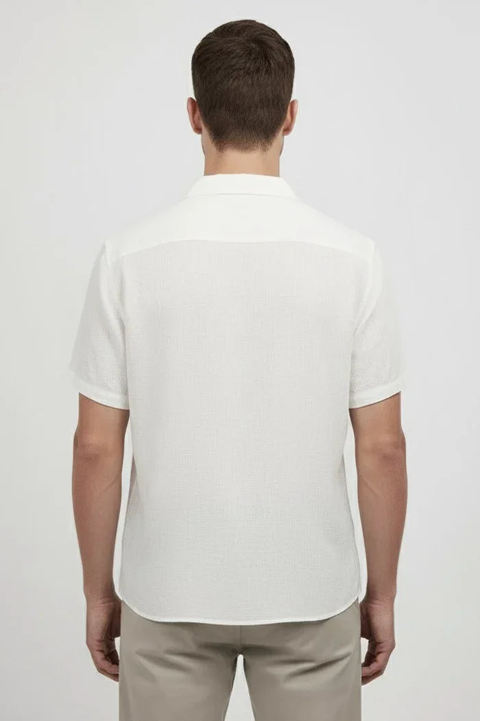 Camisa Manga Curta Alvestore Playa Off White
