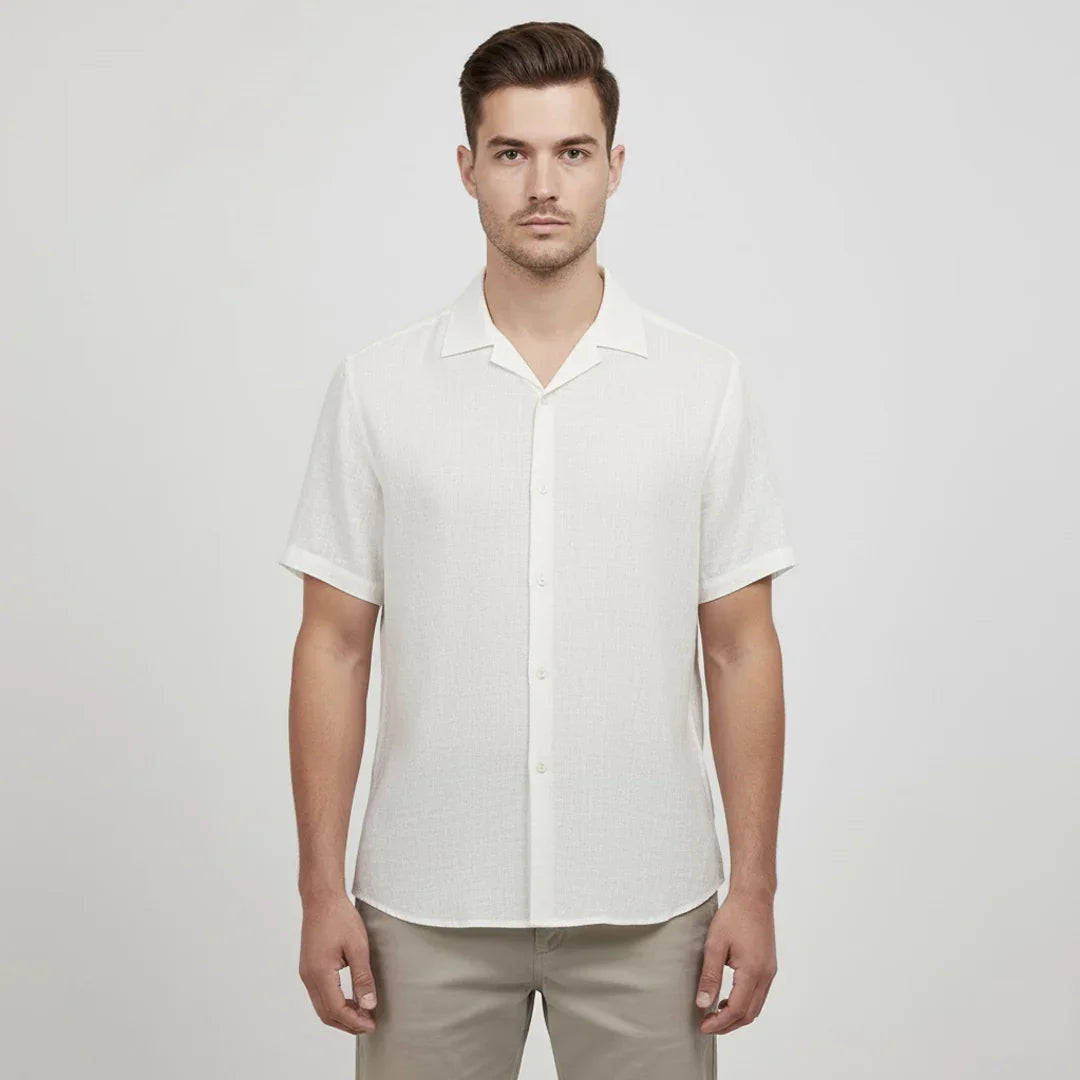 Camisa Manga Curta Alvestore Playa Off White