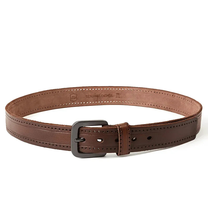 Cinto Masculino de Couro Alvestore Vintage Royal