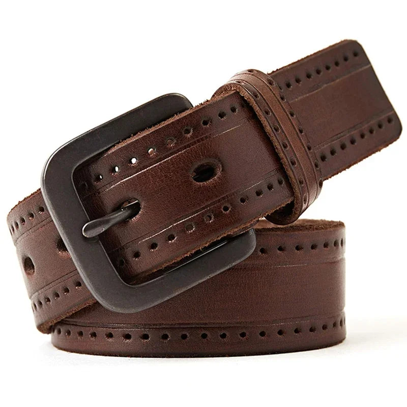 Cinto Masculino de Couro Alvestore Vintage Royal