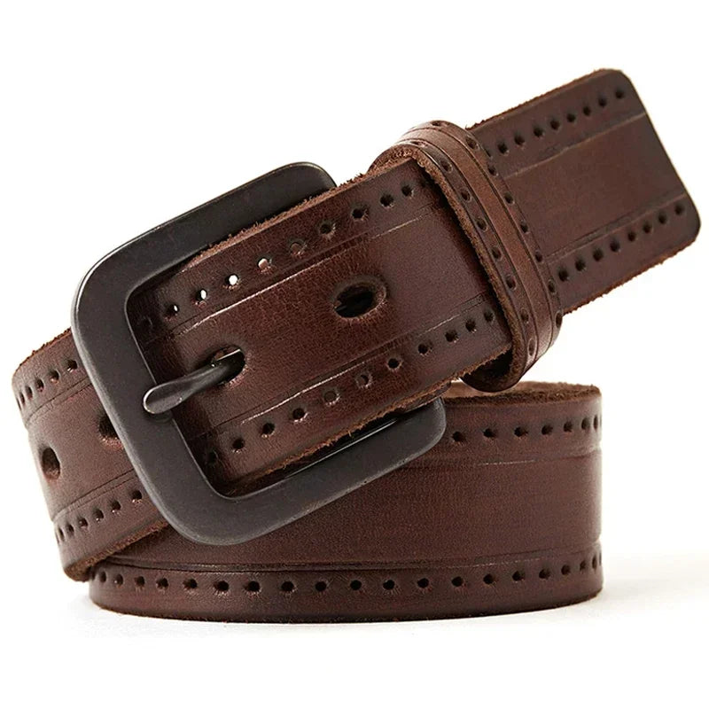 Cinto Masculino de Couro Alvestore Vintage Royal