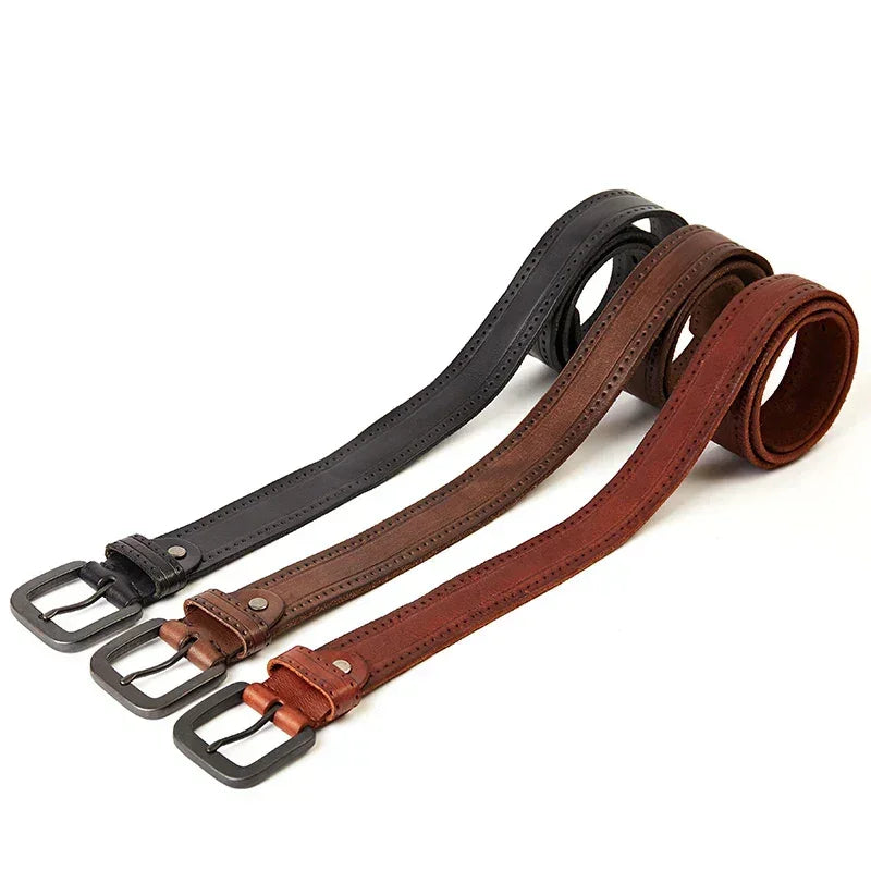 Cinto Masculino de Couro Alvestore Vintage Royal