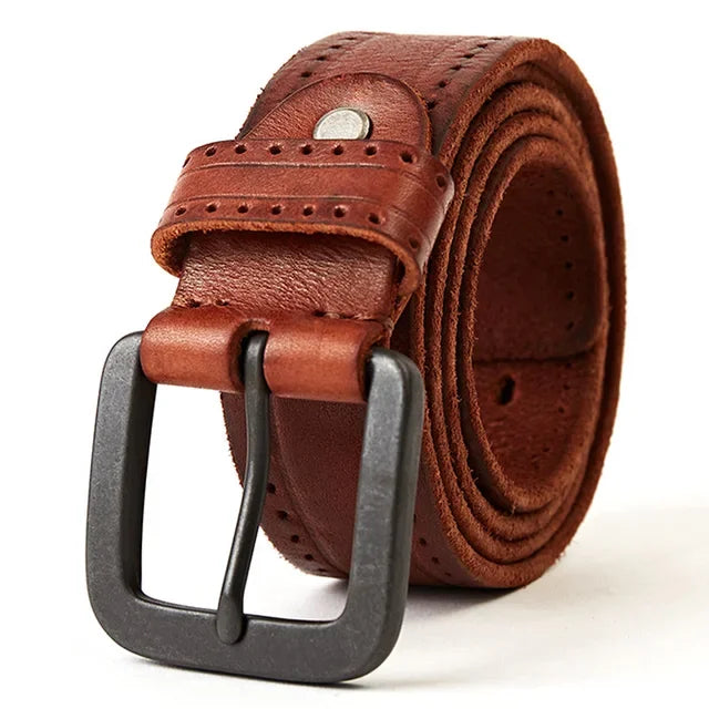 Cinto Masculino de Couro Alvestore Vintage Royal