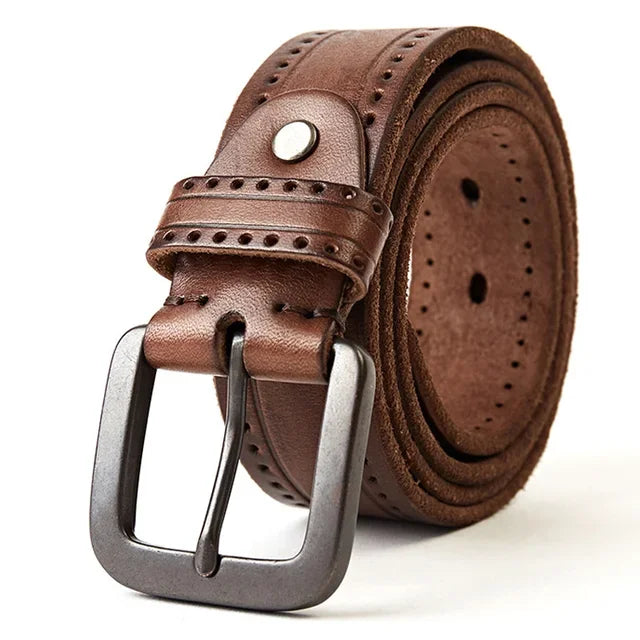 Cinto Masculino de Couro Alvestore Vintage Royal
