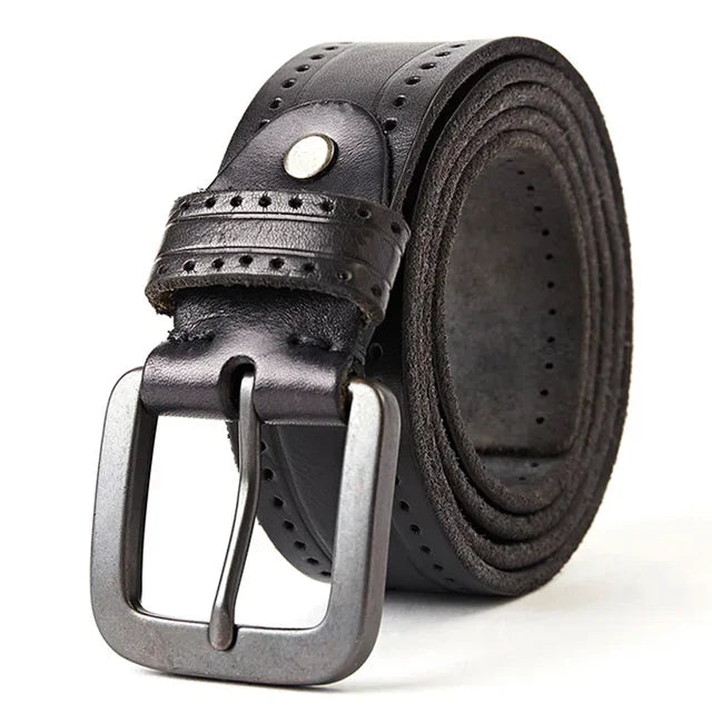 Cinto Masculino de Couro Alvestore Vintage Royal
