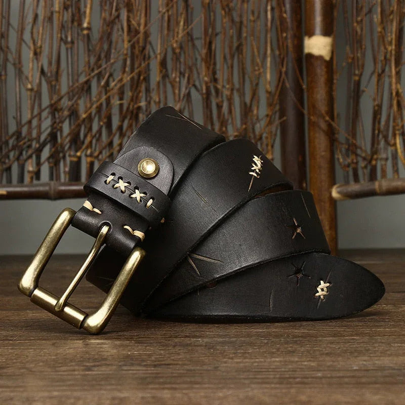 Cinto Masculino de Couro Alvestore Vintage