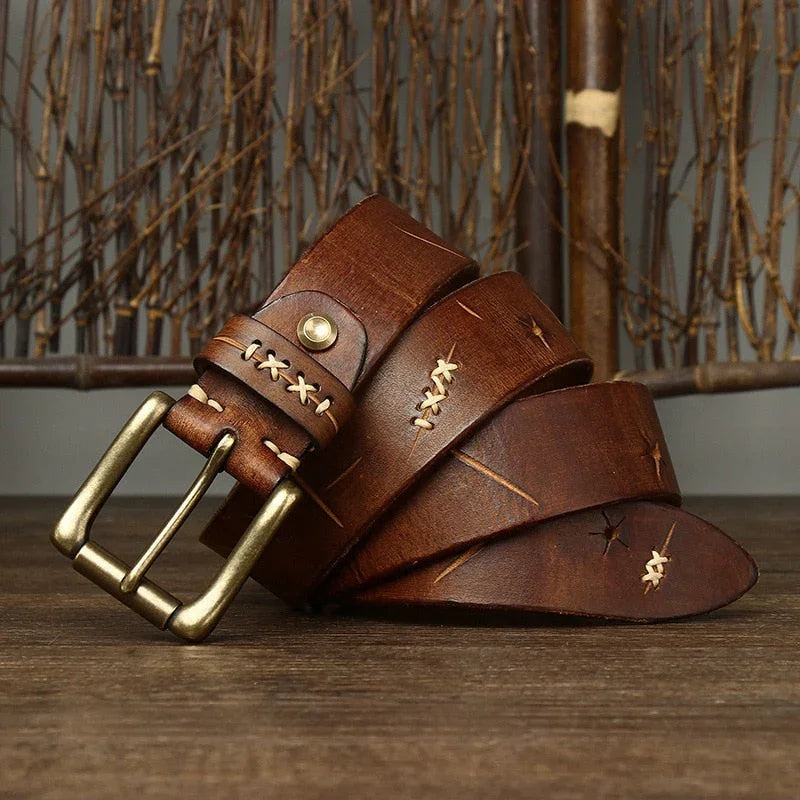 Cinto Masculino de Couro Alvestore Vintage