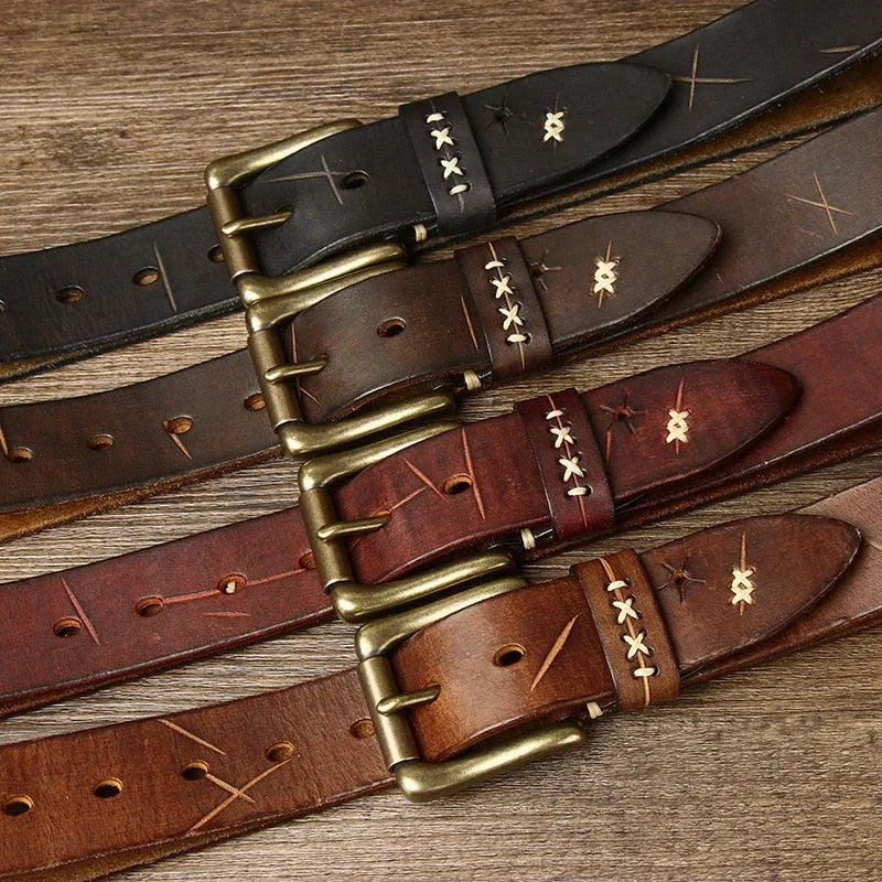 Cinto Masculino de Couro Alvestore Vintage