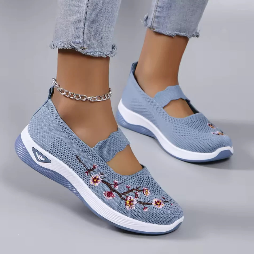 Tênis Ortopédico Feminino - Confort Plus [Modelo Floral]