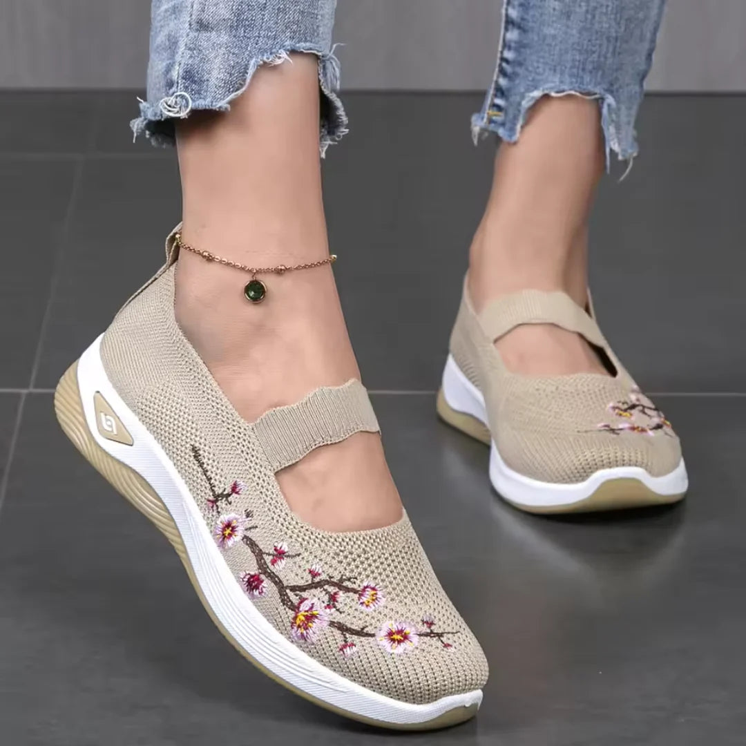 Tênis Ortopédico Feminino - Confort Plus [Modelo Floral]