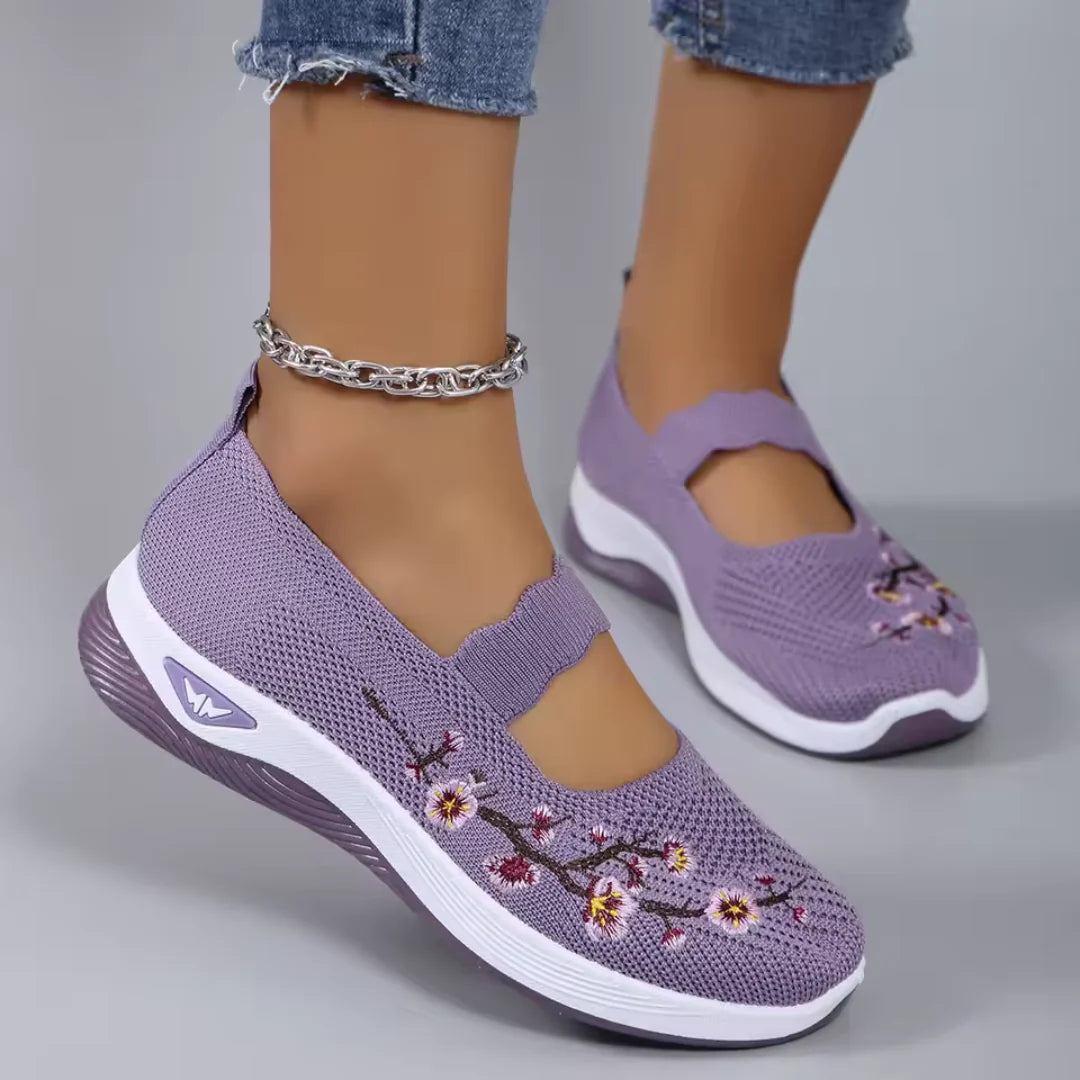 Tênis Ortopédico Feminino - Confort Plus [Modelo Floral]