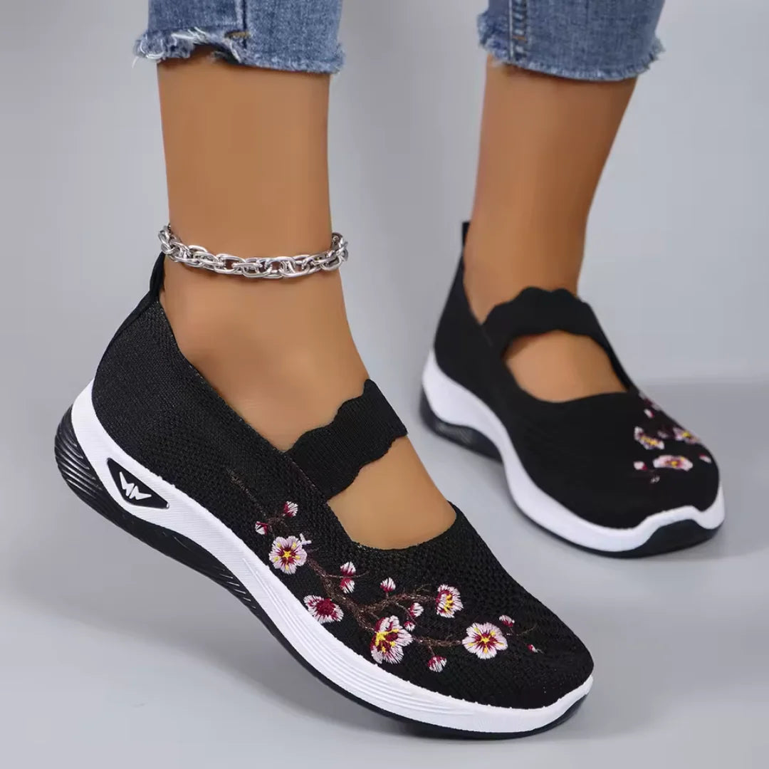 Tênis Ortopédico Feminino - Confort Plus [Modelo Floral]
