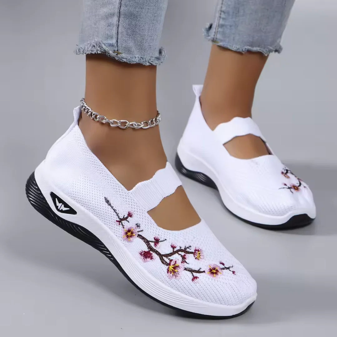 Tênis Ortopédico Feminino - Confort Plus [Modelo Floral]
