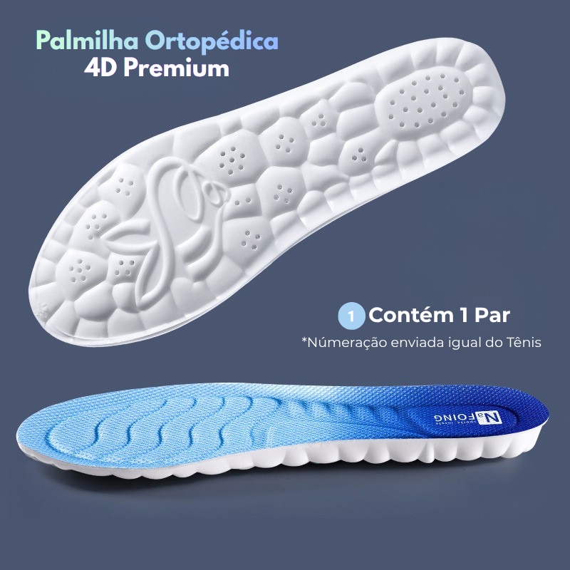 Palmilha Ortopédica 4D Premium