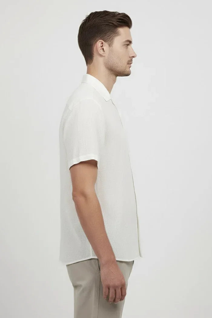 Camisa Manga Curta Alvestore Playa Off White