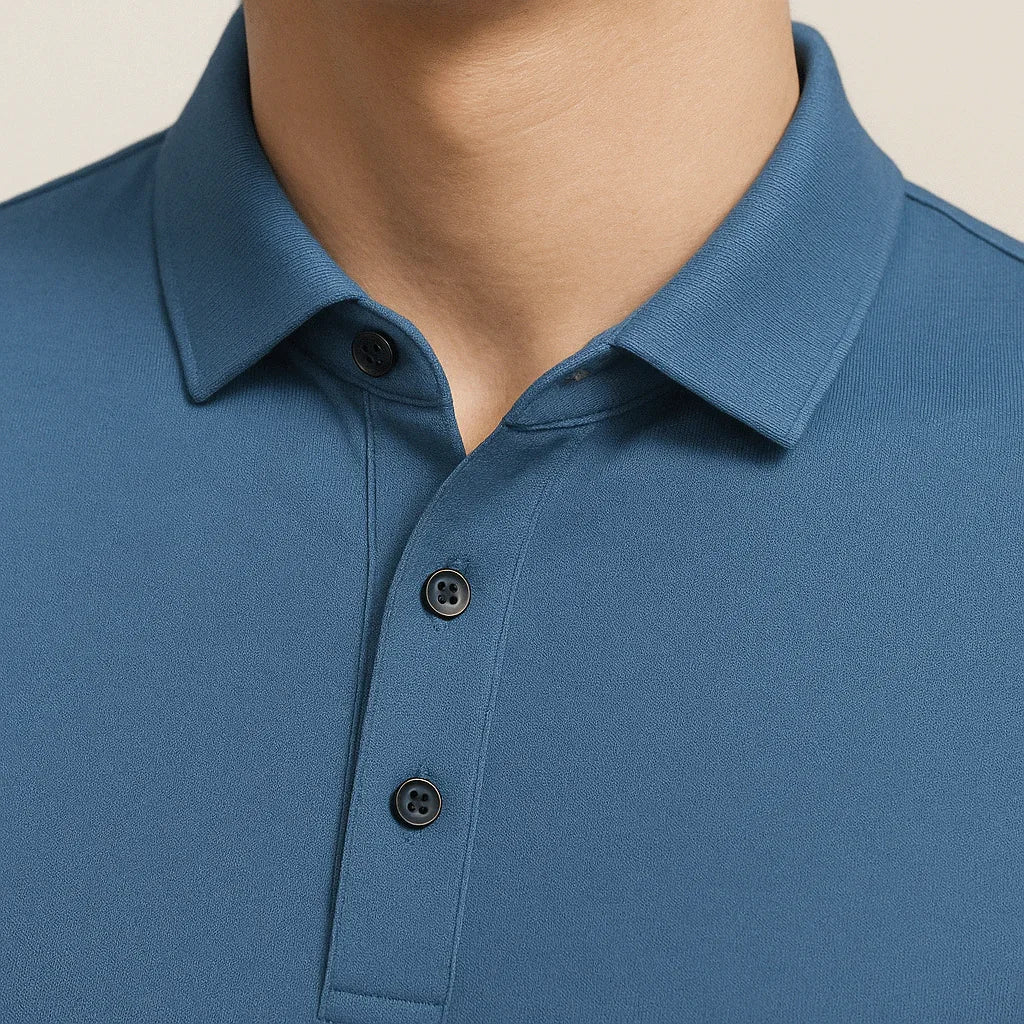 Camisa Polo Masculina em Seda Gelo Alvestore