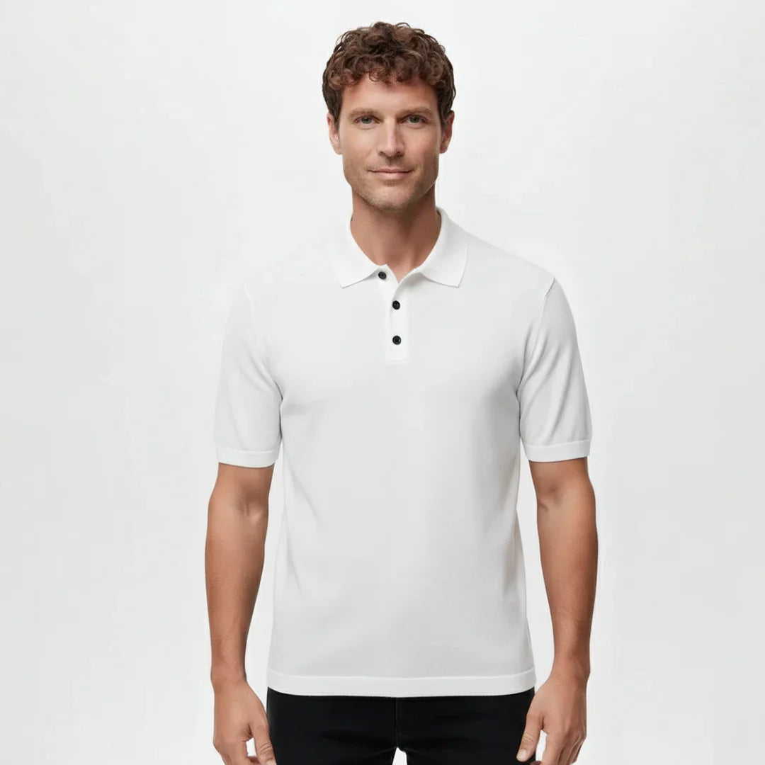Camisa Polo Masculina em Seda Gelo Alvestore