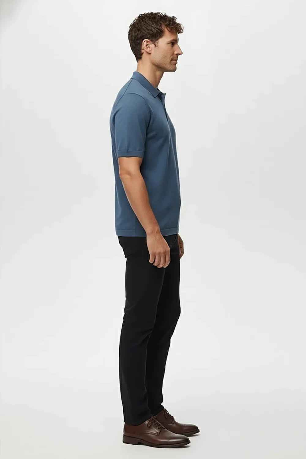 Camisa Polo Masculina em Seda Gelo Alvestore