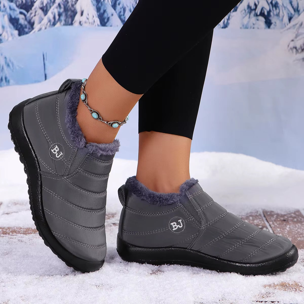 Bota de Inverno Ortopédica a Prova D'água - Jade Confort