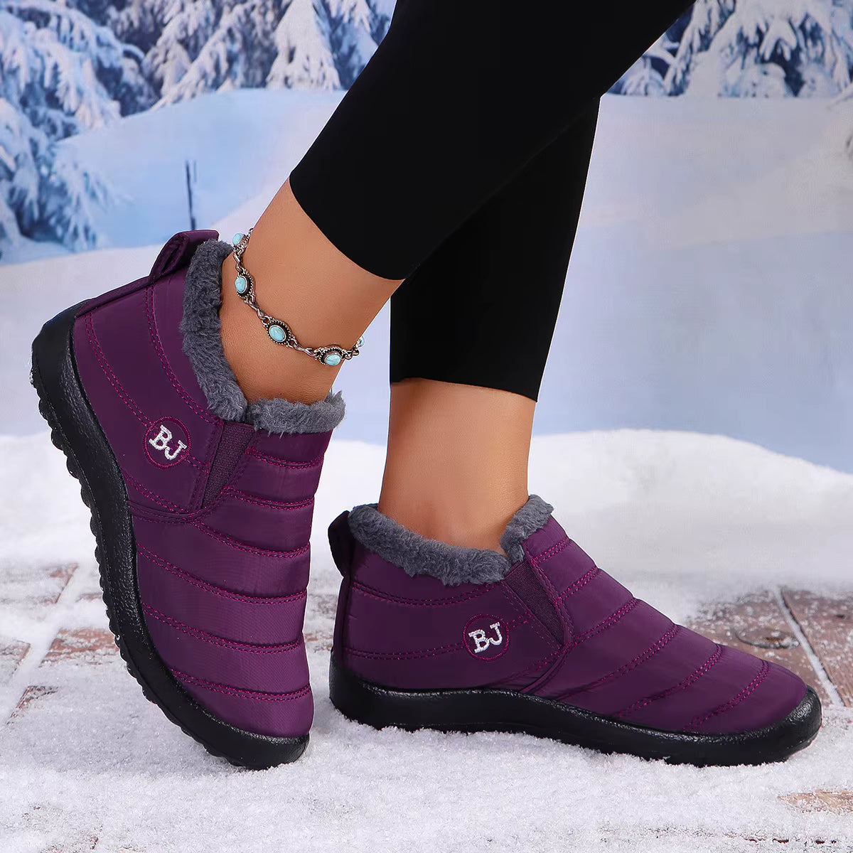 Bota de Inverno Ortopédica a Prova D'água - Jade Confort