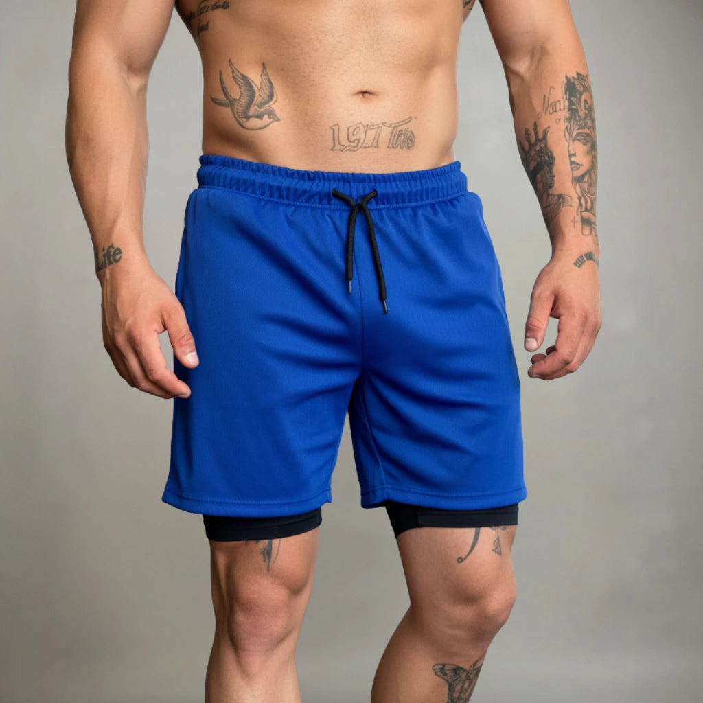 Shorts de Compressão Duplo MaxRun - COMPRE 1 LEVE 3