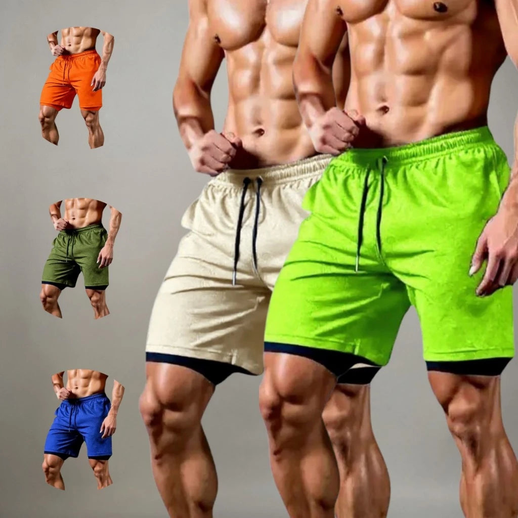 Shorts de Compressão Duplo MaxRun - COMPRE 1 LEVE 3