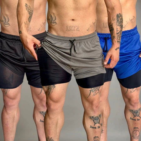 Shorts de Compressão Duplo MaxRun - COMPRE 1 LEVE 3