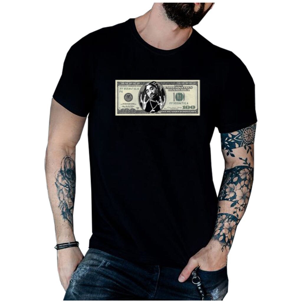 Camiseta Dolar Tupac slim Camiseta Alvestore Preto P 