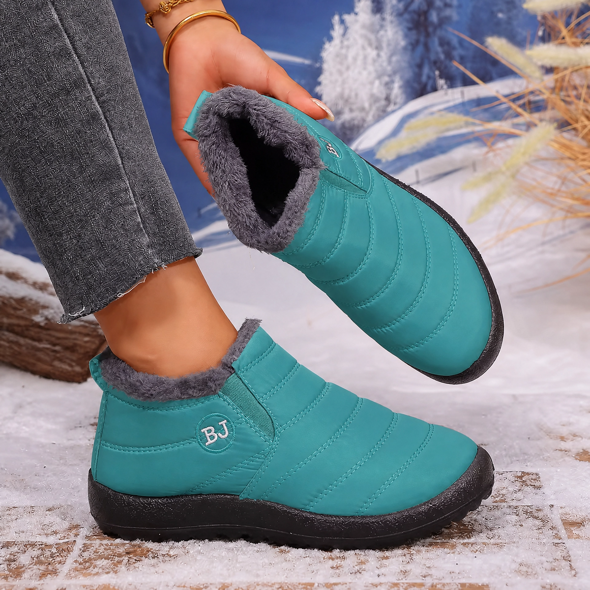 Bota de Inverno Ortopédica a Prova D'água - Jade Confort