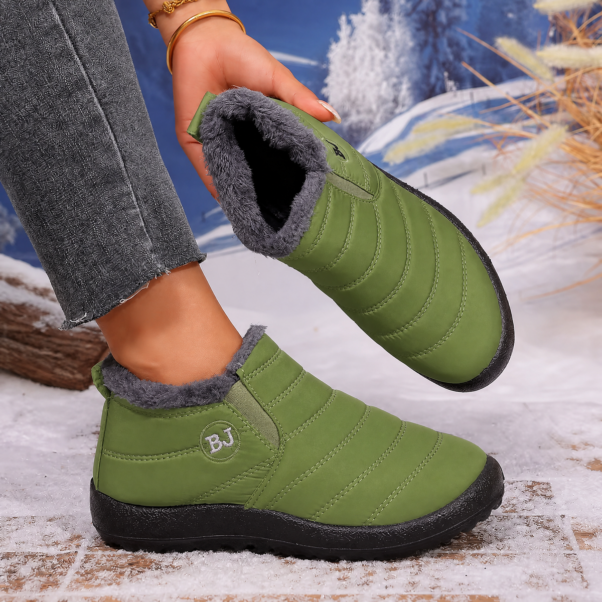 Bota de Inverno Ortopédica a Prova D'água - Jade Confort
