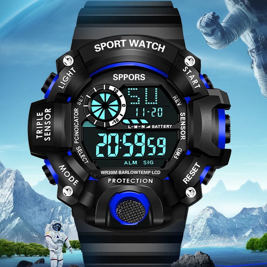 Relógio Tático Multifuncional - Á Prova d'água relogio Alvestore Preto 2 